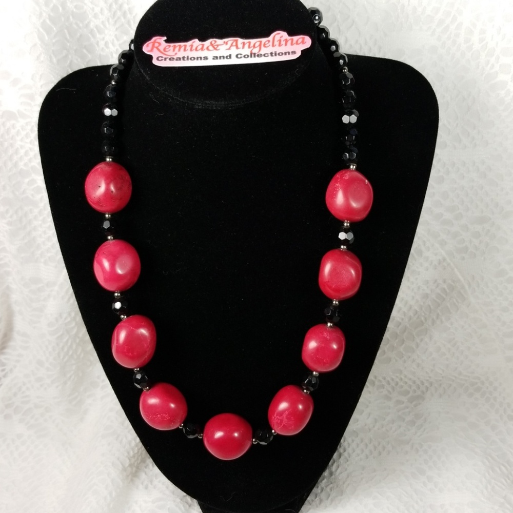 Handmade Red Coral Necklace
